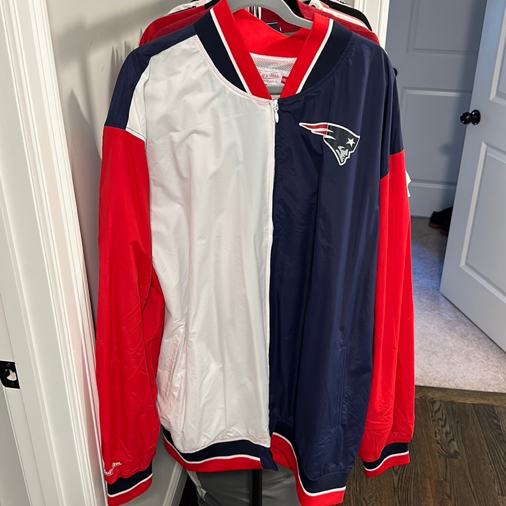 Mitchell and Ness New England Patriots throwback windbreaker jacket